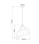 Boho pendant lamps - Light Prestige Ratan pendant lamp Shella 40cm light wood 1xE27 LP-1806/1P 40cm. - product 5