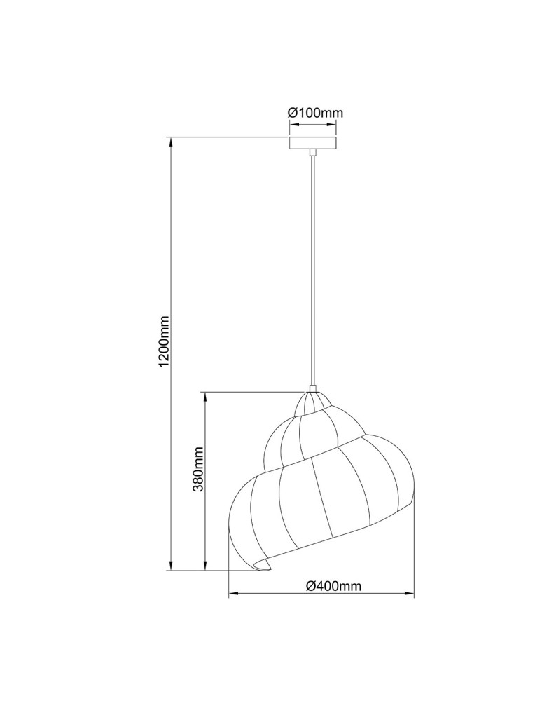 Boho pendant lamps - Light Prestige Ratan pendant lamp Shella 40cm light wood 1xE27 LP-1806/1P 40cm. - product kolory-swiatla.pl 5