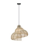 Boho pendant lamps - Light Prestige Ratan pendant lamp Shella 60cm light wood 1xE27 LP-1806/1P 60cm. - product 1