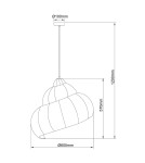 Boho pendant lamps - Light Prestige Ratan pendant lamp Shella 60cm light wood 1xE27 LP-1806/1P 60cm. - product 4