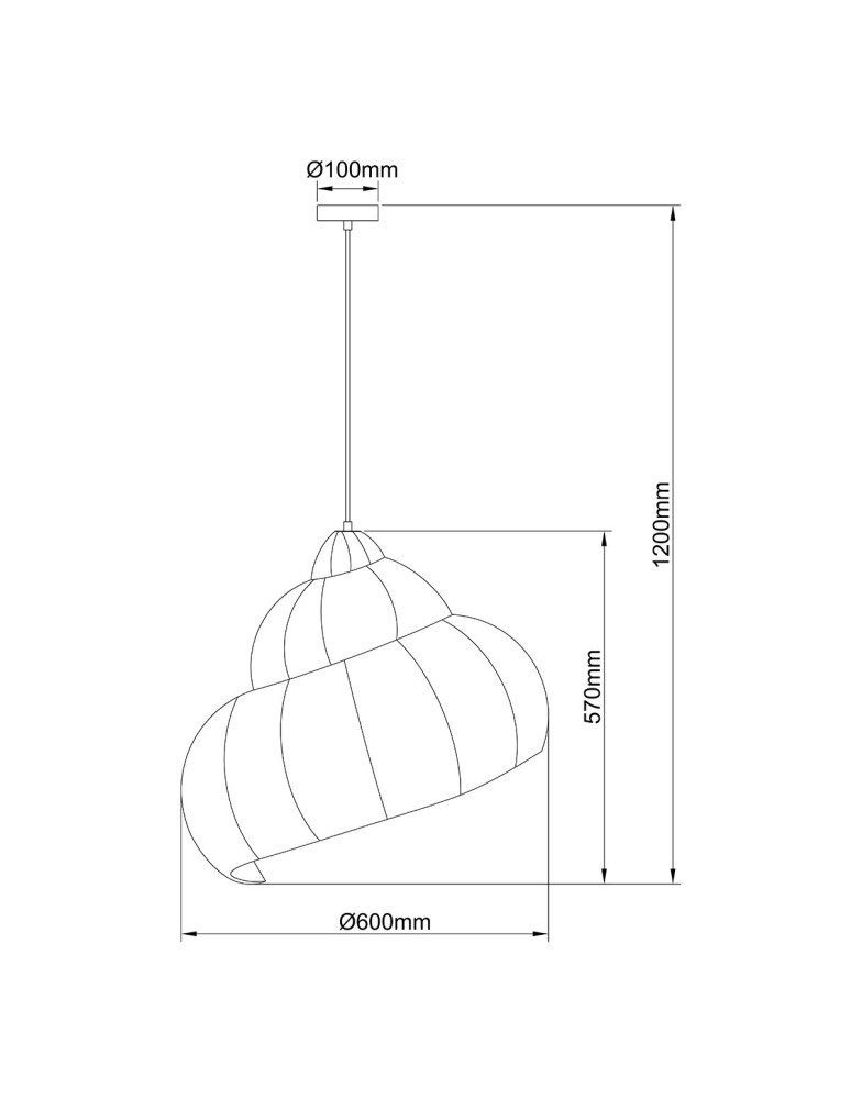 Boho pendant lamps - Light Prestige Ratan pendant lamp Shella 60cm light wood 1xE27 LP-1806/1P 60cm. - product kolory-swiatla.pl 4
