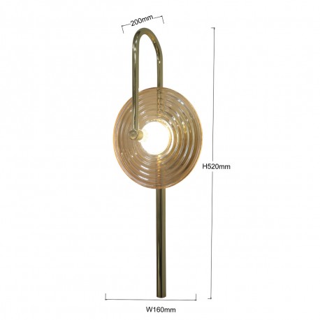 Light Prestige Kinkiet Plato bursztynowy LED CCT LP-0301/1W AM
