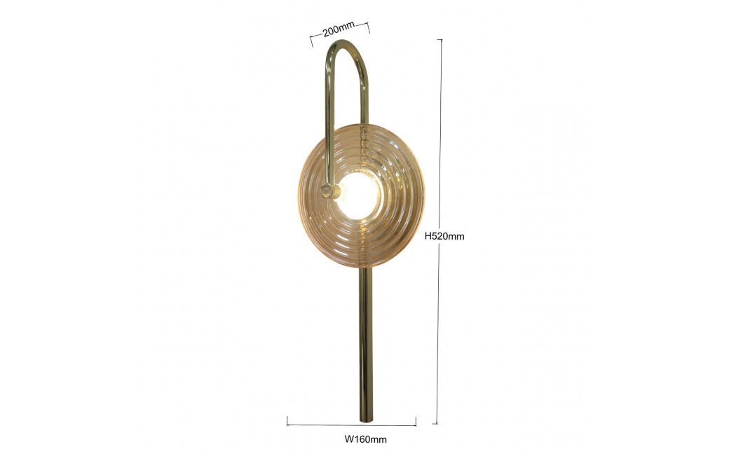 Light Prestige Kinkiet Plato bursztynowy LED CCT LP-0301/1W AM
