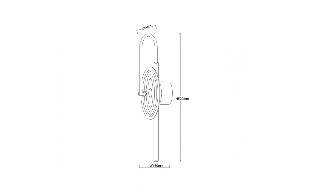 Light Prestige Kinkiet Plato bursztynowy LED CCT LP-0301/1W AM