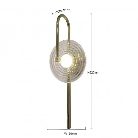Light Prestige Kinkiet Plato transparentny LED CCT LP-0301/1W TR