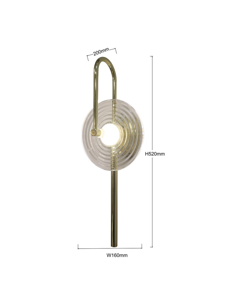 Designer wall lamps - Light Prestige Plato transparent LED CCT wall lamp LP-0301/1W TR - product kolory-swiatla.pl 3