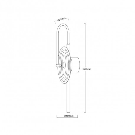 Light Prestige Kinkiet Plato transparentny LED CCT LP-0301/1W TR