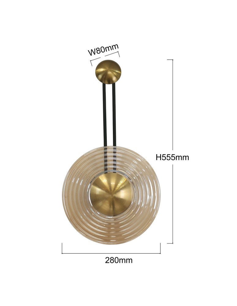 Designer wall lamps - Light Prestige Wall lamp Bell amber LED CCT LP-1702/1W AM - product kolory-swiatla.pl 3