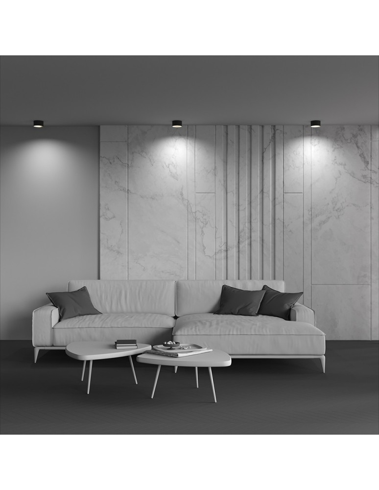 LED ceiling luminaires - Maytoni Vega LED Ceiling Lamp 12W 890lm 3000K Black C089CL-12W3K-B. - product kolory-swiatla.pl 5