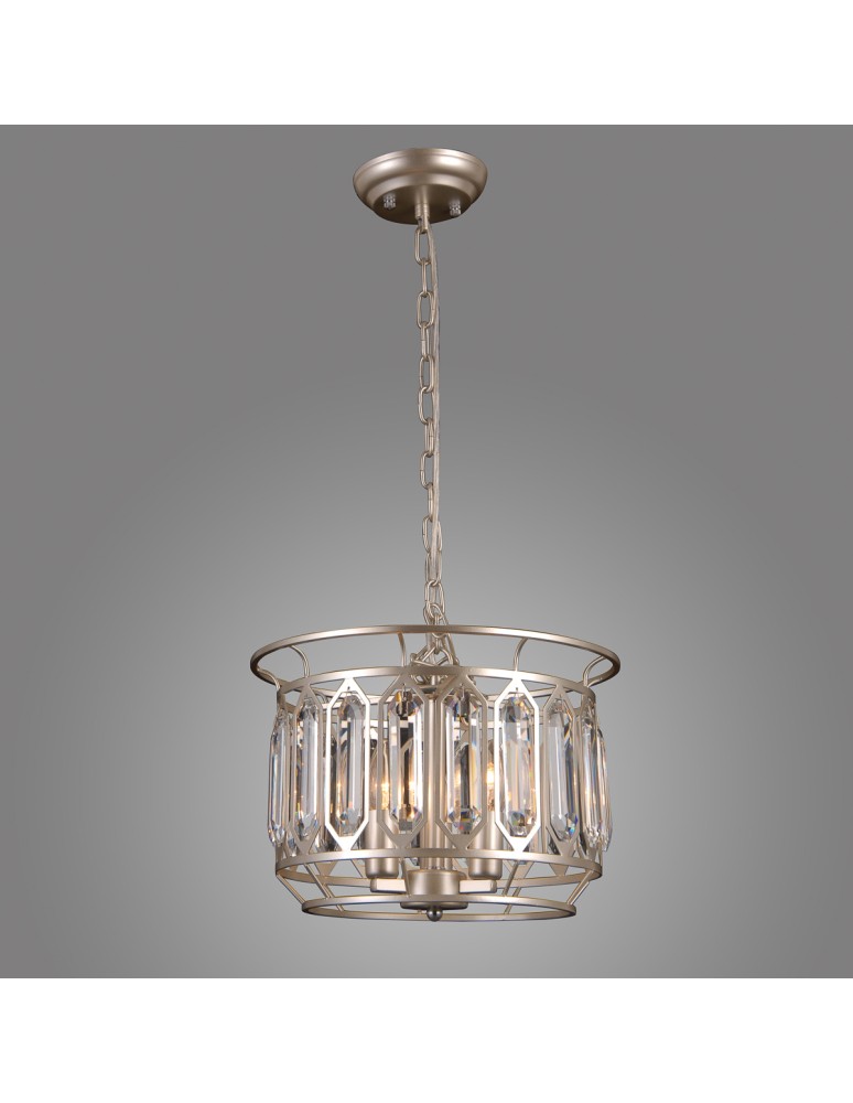 Glamour chandeliers - ITALUX PRISCILLA Pendant Silver 3xE14 PND-43388-3B - product kolory-swiatla.pl 2