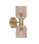 Glamour wall lamps - Light Prestige Double Piega wall lamp in amber 2xE14 LP-939/2W amber - product 3