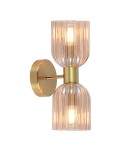 Glamour wall lamps - Light Prestige Double Piega wall lamp in amber 2xE14 LP-939/2W amber - product 1