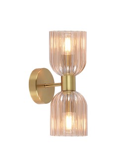 Light Prestige Podwójny kinkiet Piega bursztynowy 2xE14 LP-939/2W amber