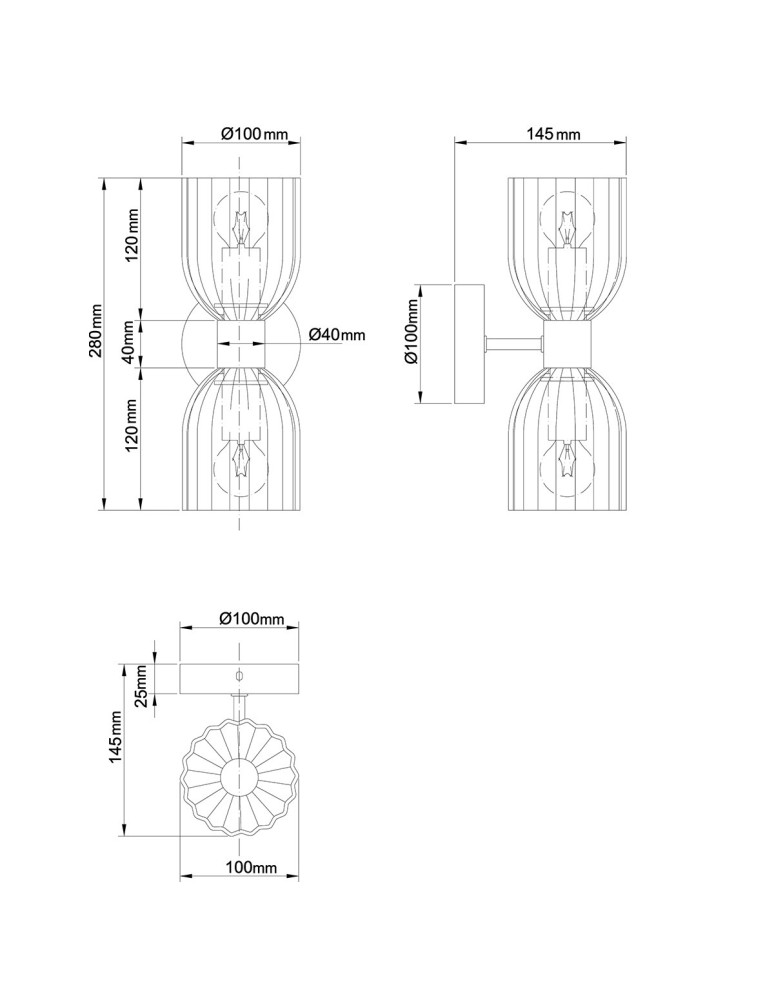 Glamour wall lamps - Light Prestige Double wall lamp Piega white 2xE14 LP-939/2W white - product kolory-swiatla.pl 4