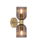 Glamour wall lamps - Light Prestige Double wall lamp Piega smoked 2xE14 LP-939/2W smoked - product 1