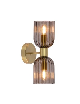 Light Prestige Double wall lamp Piega smoked 2xE14 LP-939/2W smoked
