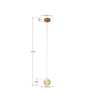 Single pendant lamps - Light Prestige Brillant 1 gold LED CCT pendant lamp LP-3303/1P GD. - product 4