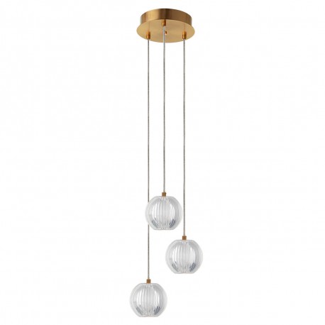 Light Prestige Lampa wisząca Brillant 3 złota LED CCT LP-3303/3P GD