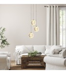 Triple pendant lamps - Light Prestige Brillant 3 gold LED CCT pendant lamp LP-3303/3P GD - product 2