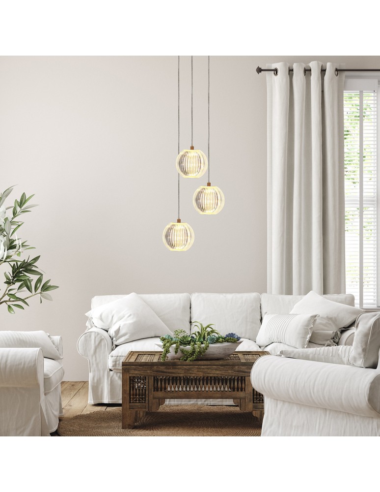 Triple pendant lamps - Light Prestige Brillant 3 gold LED CCT pendant lamp LP-3303/3P GD - product kolory-swiatla.pl 2