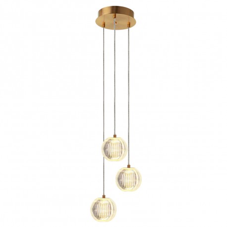 Light Prestige Lampa wisząca Brillant 3 złota LED CCT LP-3303/3P GD