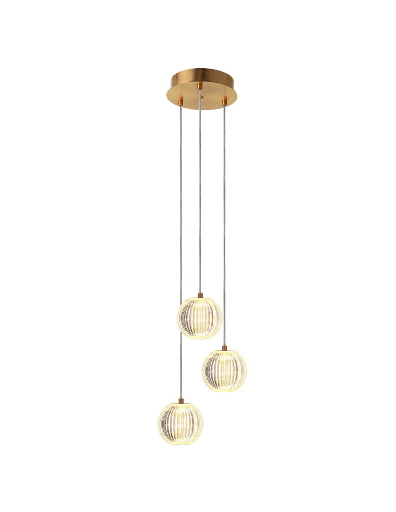 Triple pendant lamps - Light Prestige Brillant 3 gold LED CCT pendant lamp LP-3303/3P GD - product kolory-swiatla.pl 3