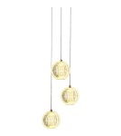 Triple pendant lamps - Light Prestige Brillant 3 gold LED CCT pendant lamp LP-3303/3P GD - product 5