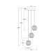 Light Prestige Lampa wisząca Brillant 3 złota LED CCT LP-3303/3P GD