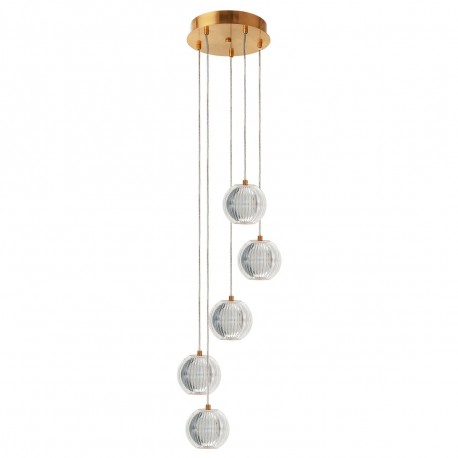 Light Prestige Lampa wisząca Brillant 5 złota LED CCT LP-3303/5P GD