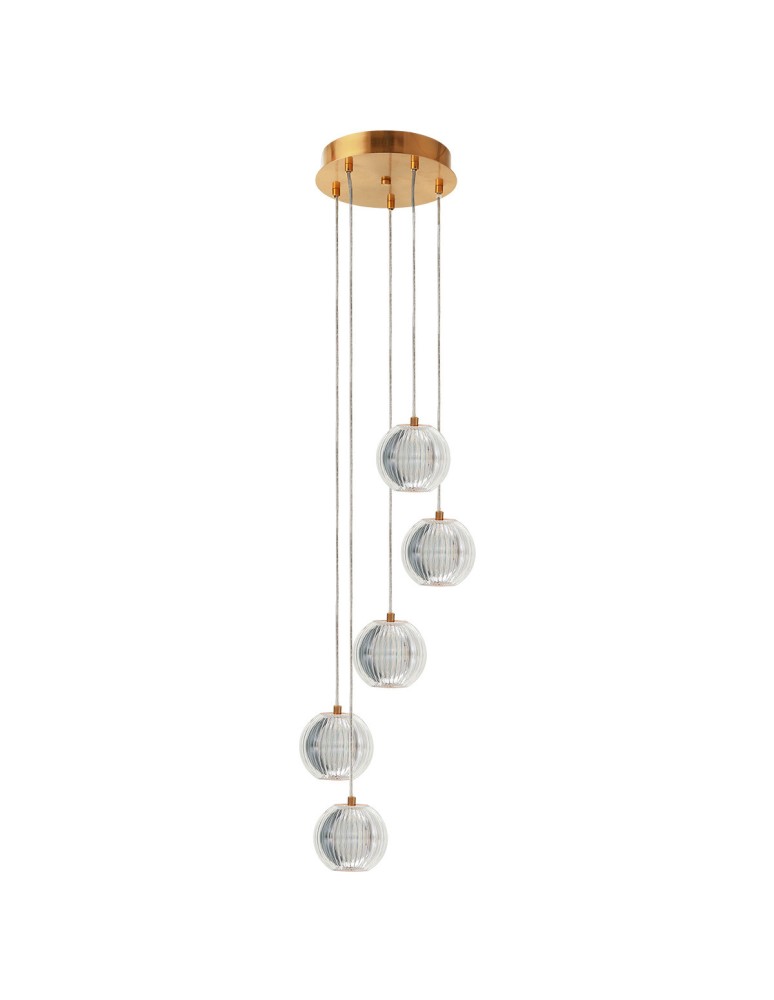 5 point pendant lamps - Light Prestige Brillant 5 gold LED CCT pendant lamp LP-3303/5P GD - product kolory-swiatla.pl 1
