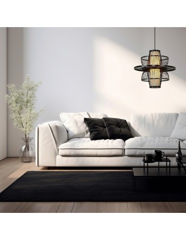 Light Prestige Rattan pendant lamp Astra black 1xE27 LP-3110/1P BK - product 2