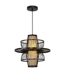 Boho pendant lamps - Light Prestige Rattan pendant lamp Astra black 1xE27 LP-3110/1P BK - product 3