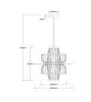 Boho pendant lamps - Light Prestige Rattan pendant lamp Astra black 1xE27 LP-3110/1P BK - product 7