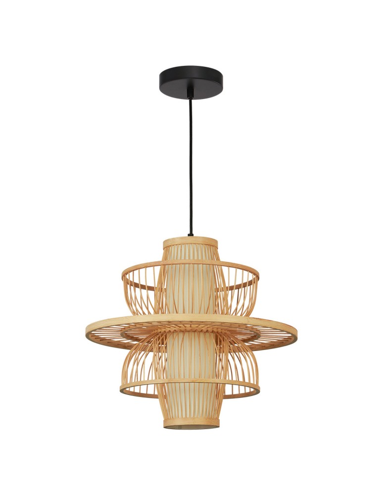 Boho pendant lamps - Light Prestige Rattan pendant lamp Astra natural 1xE27 LP-3110/1P NT - product kolory-swiatla.pl 1