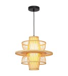 Boho pendant lamps - Light Prestige Rattan pendant lamp Astra natural 1xE27 LP-3110/1P NT - product 4