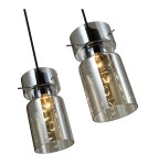 Pendant lamps on a strip - Light Prestige Nivio smoke double pendant lamp 2xE27 LP-2811/2L AM - product 4