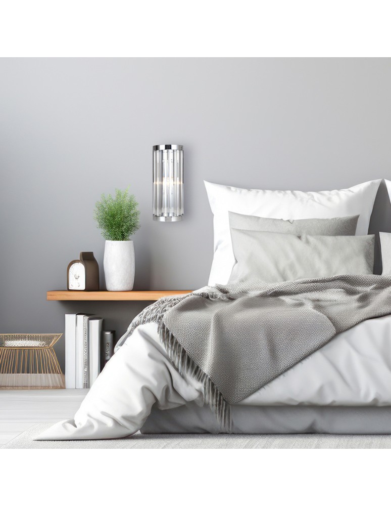 Glamour wall lamps - Light Prestige Wall lamp Vetro chrome 1xE14 LP-2910/1W CH - product kolory-swiatla.pl 2