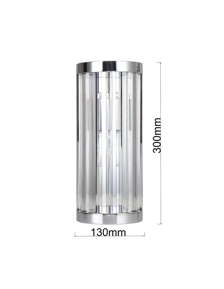 Glamour wall lamps - Light Prestige Wall lamp Vetro chrome 1xE14 LP-2910/1W CH - product kolory-swiatla.pl 6