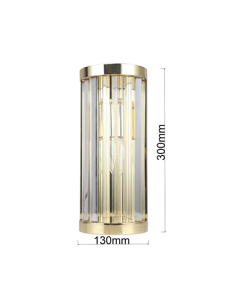 Glamour wall lamps - Light Prestige Wall lamp Vetro gold 1xE14 LP-2910/1W GD - product kolory-swiatla.pl 6