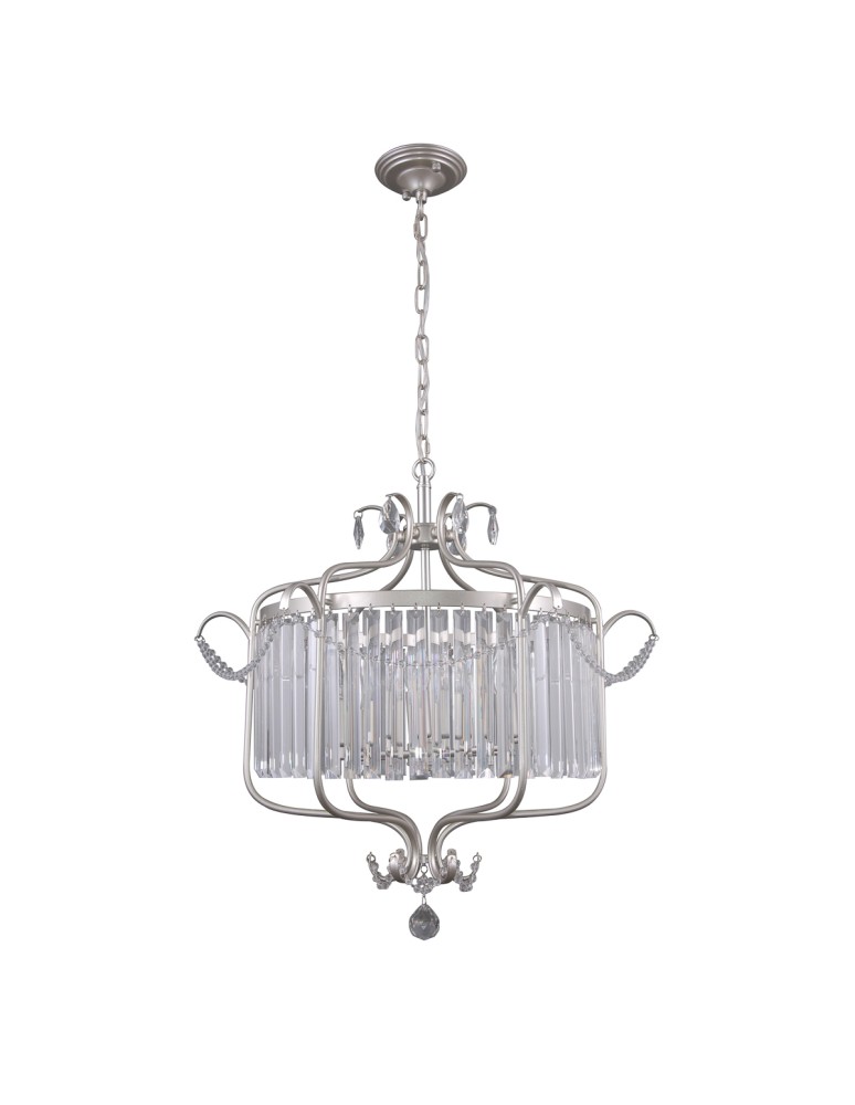 Glamour chandeliers - ITALUX RINALDO Pendant Silver 6xE14 PND-33057-6-CH.S - product kolory-swiatla.pl 1