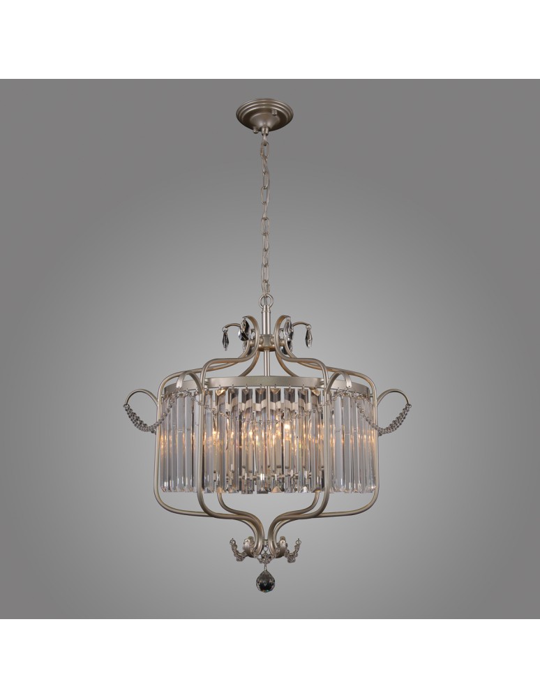 Glamour chandeliers - ITALUX RINALDO Pendant Silver 6xE14 PND-33057-6-CH.S - product kolory-swiatla.pl 2