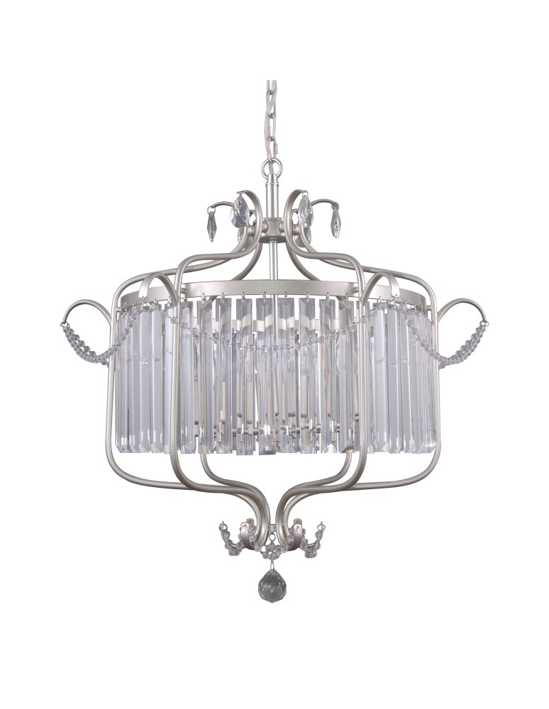 Glamour chandeliers - ITALUX RINALDO Pendant Silver 6xE14 PND-33057-6-CH.S - product kolory-swiatla.pl 3