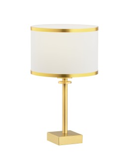 Argon ABBANO lampa stołowa 1 pł. 1x15W (max) śmietankowy ze złotym paskiem mosiądz szczotkowany 8029