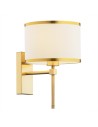 Argon ABBANO kinkiet 1 pł. 1x15W (max) śmietankowy ze złotym paskiem mosiądz szczotkowany 8033