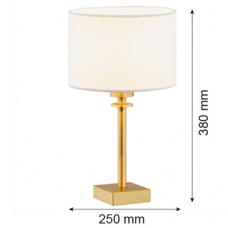 Argon ABBANO lampa stołowa 1 pł. 1x15W (max) biały mosiądz szczotkowany 8047