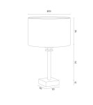 Table lamps with lampshade - Argon ABBANO 1-fl. table lamp 1x15W (max) white brushed brass 8047 - product 5