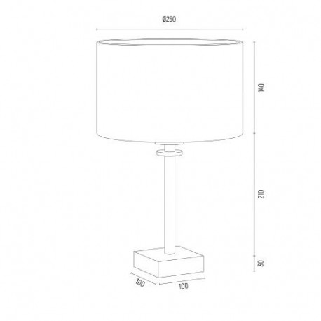 Argon ABBANO lampa stołowa 1 pł. 1x15W (max) biały mosiądz szczotkowany 8047