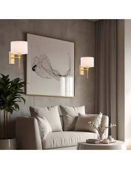 Argon ABBANO wall lamp 1 pł. 1x15W (max) white brushed brass 8048 - product 2