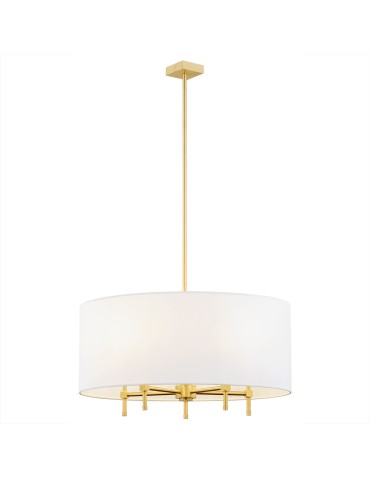 Argon ABBANO 5 fl. chandelier 5x7W (max) white brushed brass 2132