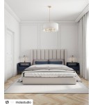 Hampton style pendant lamps - Argon ABBANO 5 fl. chandelier 5x7W (max) white brushed brass 2132 - product 3